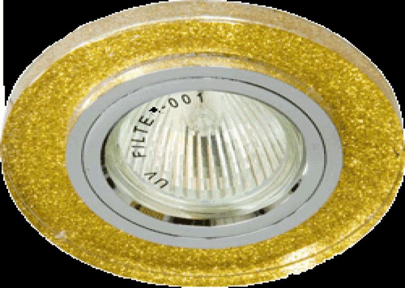 Светильник встраиваемый Feron 8060-2 потолочный MR16 G5.3 мерцающее золото